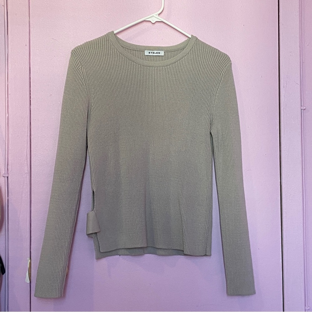 Stelen Gray Knit Sweater Small